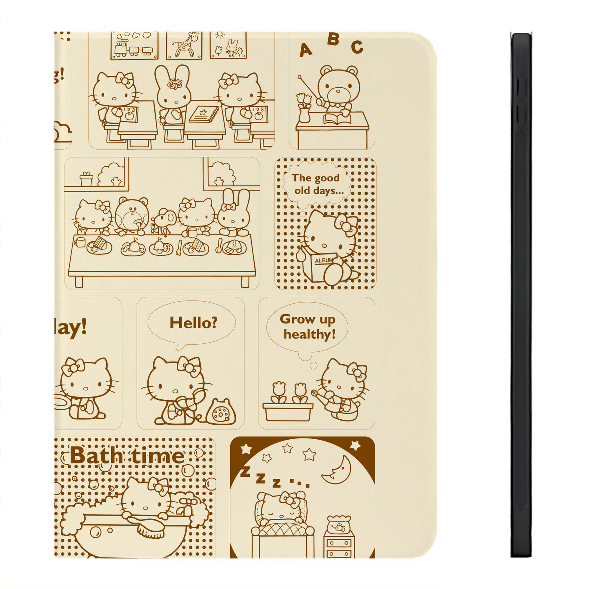（画像用） Hello Kitty ハローキティ IPadケース ペンホルダー付き ブックスタイルデザイン